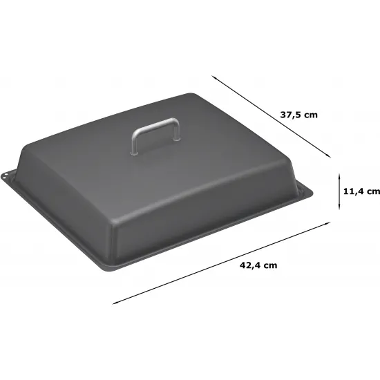 00437803 Profesyonel Gri Emaye Tepsi için Kapak