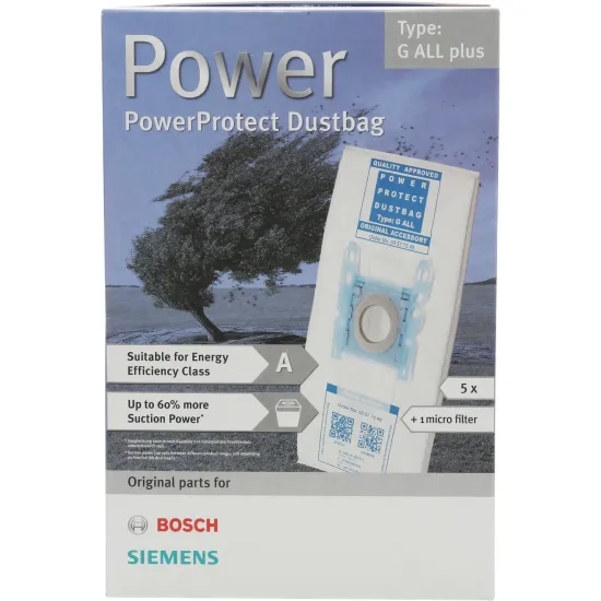 00577549 Elektrikli Süpürgeler için Toz Torbası ( G Tip) G ALL Plus - Power Protect Toz Torbası