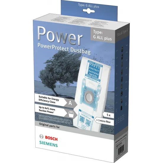 00577549 Elektrikli Süpürgeler için Toz Torbası ( G Tip) G ALL Plus - Power Protect Toz Torbası