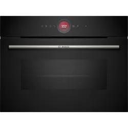 Serie 8 Mikrodalga Fonksiyonlu Kompakt Ankastre Fırın 60 x 45 cm Siyah