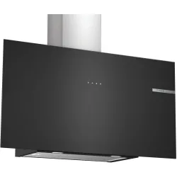 Serie 4 Duvar Tipi Davlumbaz 90 cm Siyah Cam, Siyah