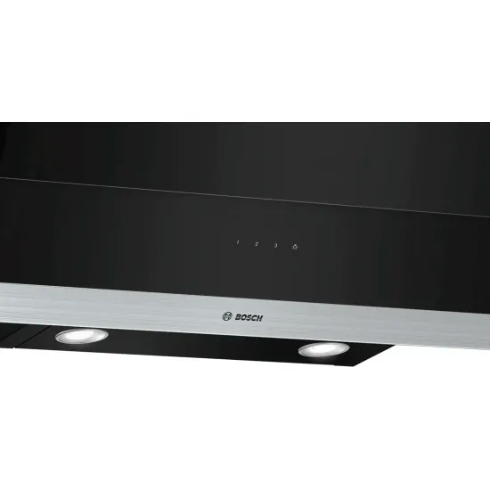 Serie 4 Duvar Tipi Davlumbaz 60 cm Siyah Cam, Siyah