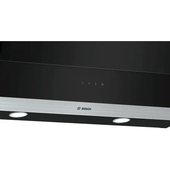 Serie 2 Duvar Tipi Davlumbaz 90 cm Siyah Cam, Siyah