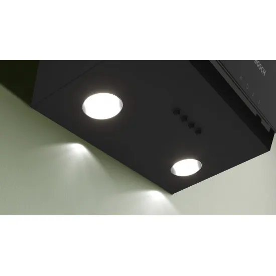 Serie 2 Duvar Tipi Davlumbaz 60 cm Siyah Cam, Siyah