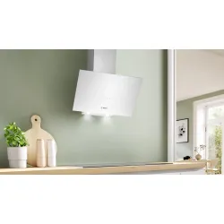 Serie 2 Duvar Tipi Davlumbaz 60 cm Beyaz Cam Yüzey, Beyaz