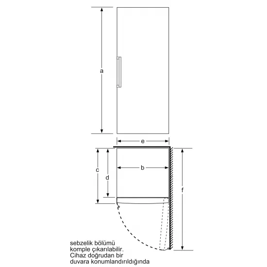 Serie 4 Solo Derin Dondurucu 176 x 60 cm Kolay temizlenebilir Inox