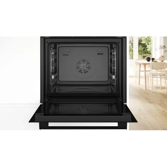 Series 4 Built-in oven with added steam function 60 x 60 cm Black