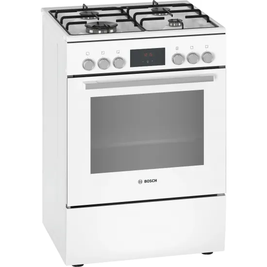 Serie 6 Gazlı/Elektrikli Solo Fırın Beyaz