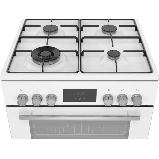 Serie 6 Gazlı/Elektrikli Solo Fırın Beyaz