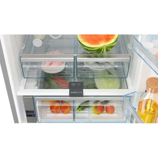 Serie 8 Alttan Donduruculu Buzdolabı 186 x 75 cm Kolay temizlenebilir Inox, Total No Frost