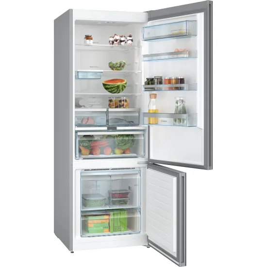 Serie 6 Alttan Donduruculu Buzdolabı 193 x 70 cm Siyah, Total No Frost