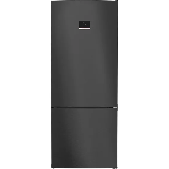 Serie 6 Alttan Donduruculu Buzdolabı 186 x 75 cm Parmak izi bırakmayan siyah inoks, Total No Frost