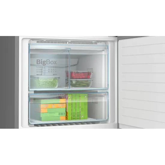 Serie 6 Alttan Donduruculu Buzdolabı 186 x 75 cm Parmak izi bırakmayan siyah inoks, Total No Frost