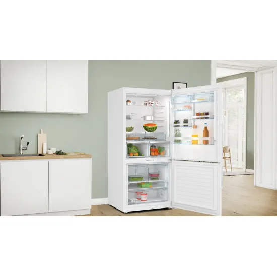 Serie 8 Alttan Donduruculu Buzdolabı 186 x 86 cm Beyaz, Total No Frost