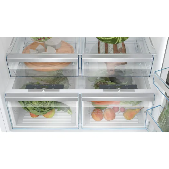 Serie 8 Alttan Donduruculu Buzdolabı 186 x 86 cm Beyaz, Total No Frost