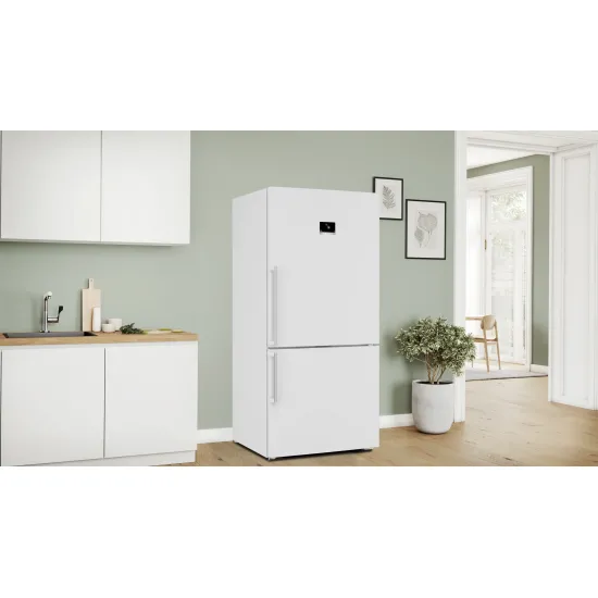 Serie 8 Alttan Donduruculu Buzdolabı 186 x 86 cm Beyaz, Total No Frost