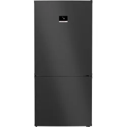 Serie 8 Alttan Donduruculu Buzdolabı 186 x 86 cm Parmak izi bırakmayan siyah inoks, Total No Frost