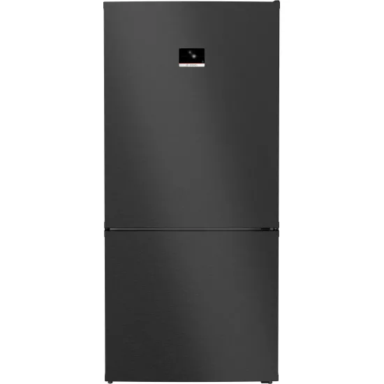 Serie 8 Alttan Donduruculu Buzdolabı 186 x 86 cm Parmak izi bırakmayan siyah inoks, Total No Frost