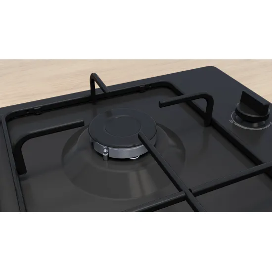 Serie 2 Gazlı Ocak 60 cm Emaye, Siyah