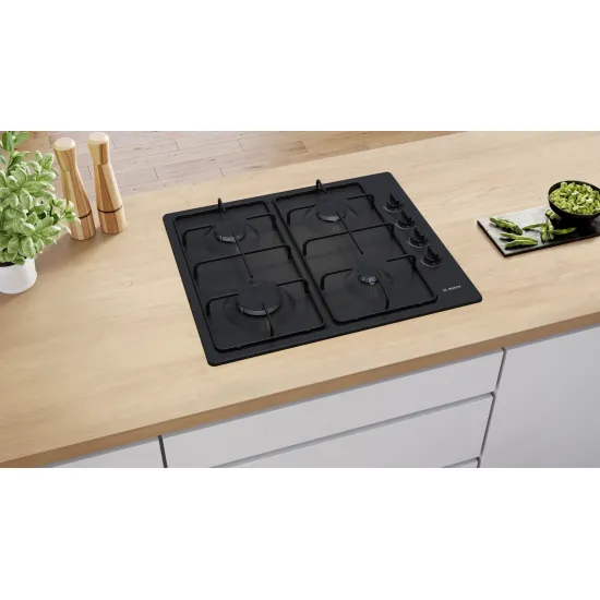 Serie 2 Gazlı Ocak 60 cm Emaye, Siyah