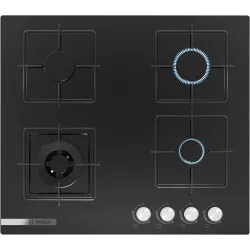 Serie 2 Gazlı Ocak 60 cm Sert cam, Siyah