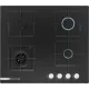 Serie 2 Gazlı Ocak 60 cm Sert cam, Siyah