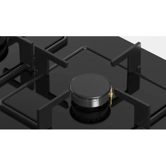 Serie 2 Gazlı Ocak 60 cm Sert cam, Siyah