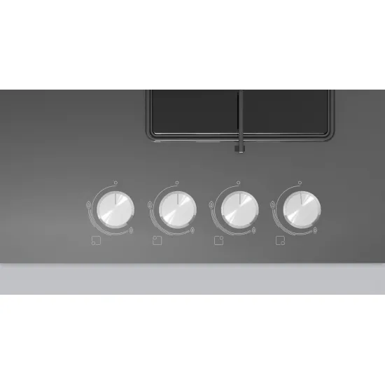 Serie 2 Gazlı Ocak 60 cm Sert cam,