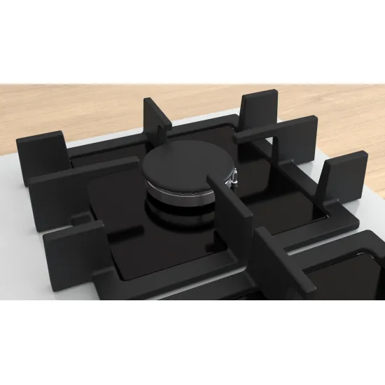 Serie 4 Gazlı Ocak 60 cm Sert cam, Beyaz