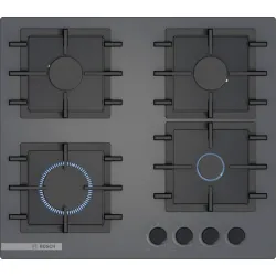 Serie 4 Gazlı Ocak 60 cm Sert cam, Antrasit gri