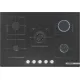 Serie 4 Gazlı Ocak 75 cm Sert cam, Siyah