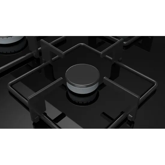 Serie 4 Gazlı Ocak 75 cm Sert cam, Siyah