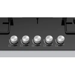 Serie 4 Gazlı Ocak 75 cm Sert cam, Siyah