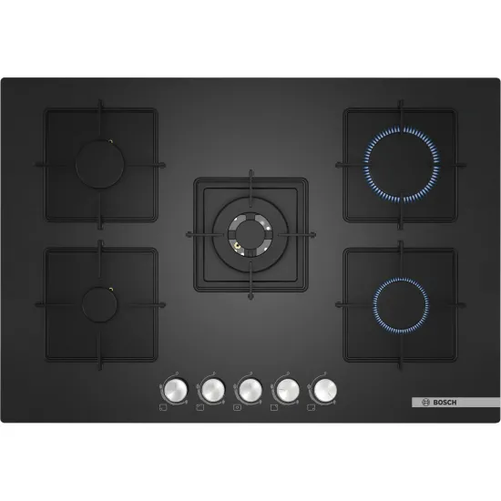 Serie 4 Gazlı Ocak 75 cm Sert cam, Antrasit gri