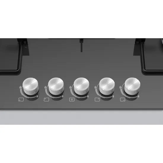 Serie 4 Gazlı Ocak 75 cm Sert cam, Antrasit gri