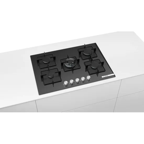 Serie 4 Gazlı Ocak 75 cm Sert cam, Antrasit gri