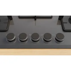 Serie 4 Gazlı Ocak 75 cm Sert cam, Antrasit gri