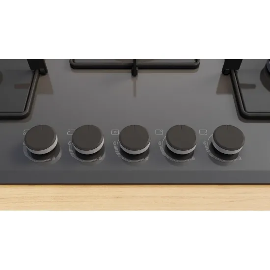 Serie 4 Gazlı Ocak 75 cm Sert cam, Antrasit gri