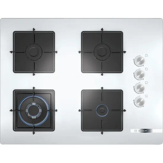 Serie 4 Gazlı Ocak 67 cm Sert cam, Beyaz