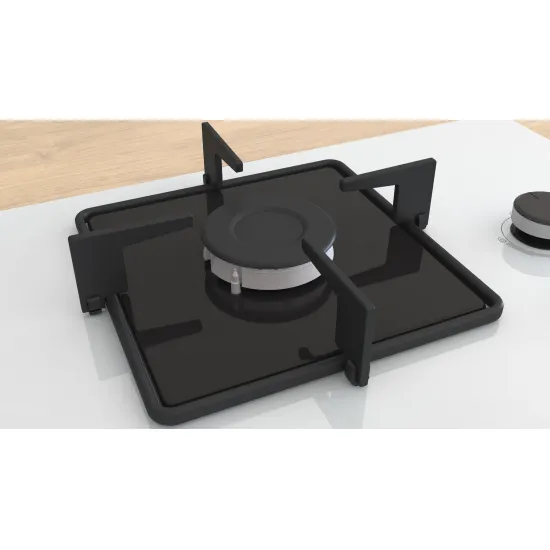 Serie 4 Gazlı Ocak 67 cm Sert cam, Beyaz