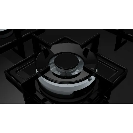 Serie 4 Gazlı Ocak 67 cm Sert cam, Siyah