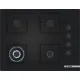 Serie 4 Gazlı Ocak 67 cm Sert cam, Siyah