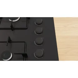 Serie 4 Gazlı Ocak 67 cm Sert cam, Siyah