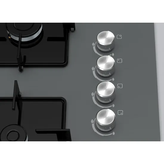 Serie 4 Gazlı Ocak 67 cm Sert cam, Antrasit gri