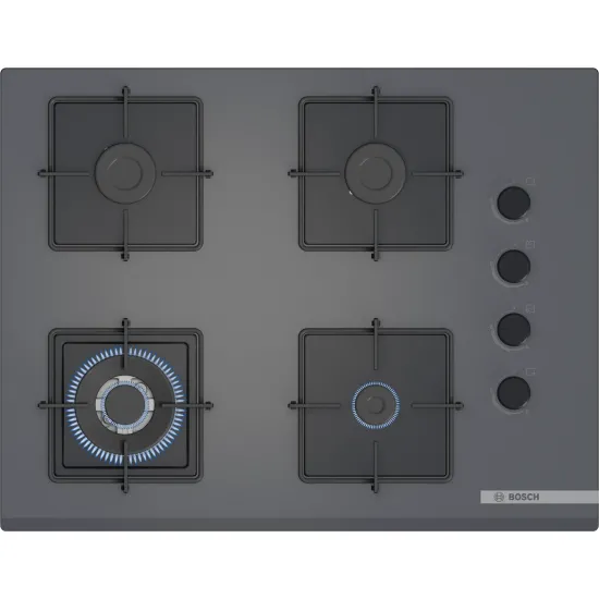 Serie 4 Gazlı Ocak 67 cm Sert cam, Antrasit gri