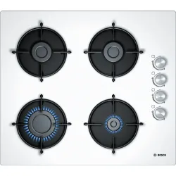 Serie 4 Gazlı Ocak 60 cm Sert cam, Beyaz