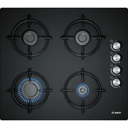 Serie 2 Gazlı Ocak 60 cm Sert cam, Siyah