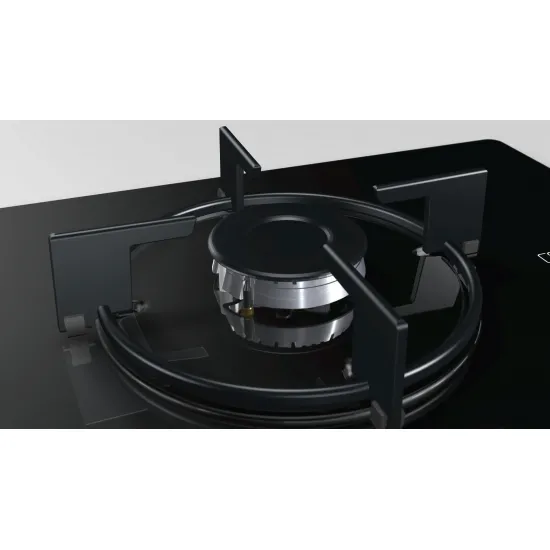 Serie 2 Gazlı Ocak 60 cm Sert cam, Siyah