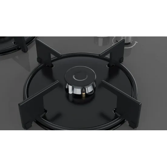 Serie 2 Gazlı Ocak 60 cm Sert cam, Antrasit gri