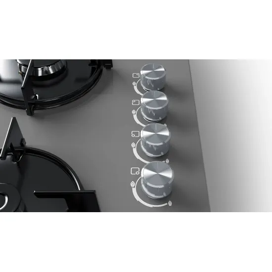 Serie 2 Gazlı Ocak 60 cm Sert cam, Antrasit gri